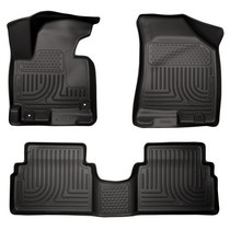 14-15 Kia Sportage Husky Floor Liners - Front & 2nd Seat (Footwell Coverage), Black