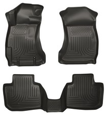 14-16 Subaru Forester Husky Floor Liners - Front & 2nd Seat (Footwell Coverage), Black