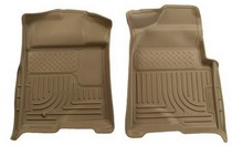 2009 Ford F150 Crew Cab, 2009 Ford F150 Regular Cab, 2009 Ford F150 Super Cab Husky WeatherBeater Front Floor Liners - Tan