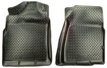 2007-2011 Chevrolet Silverado, 2007-2011 GMC Sierra Husky Classic Style Front Seat Floor Liners – Black