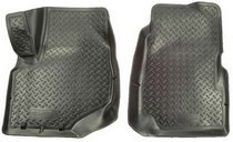 2002-2008 Chevrolet Trailblazer, 2003-2008 Isuzu Ascender, 2005-2008 Saab 9-7X, Buick Ranier, GMC Envoy, Oldsmobile Bravada Husky Classic Style Front Seat Floor Liners - Black