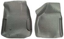 2000-2007 Ford F250, Automatic Only, 2000-2007 Ford F350, Automatic Only Husky Classic Style Front Seat Floor Liners – Grey (Automatic Only)