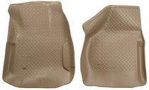 2000-2007 Ford F250, Automatic Only, 2000-2007 Ford F350, Automatic Only Husky Classic Style Front Seat Floor Liners – Tan (Automatic Only)