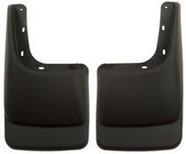 2011-2012 Ford F250 With Fender Flares, 2011-2012 Ford F350 With Fender Flares Husky Custom Molded Rear Mud Guards – Black (With Fender Flares)