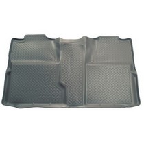 (1500 Series Crew Cab), 2007-2011 Chevrolet Silverado, 2007-2011 GMC Sierra Husky Classic Style 2nd Seat Floor Liners – Grey 