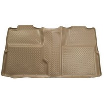 (1500 Series Crew Cab), 2007-2011 Chevrolet Silverado, 2007-2011 GMC Sierra Husky Classic Style 2nd Seat Floor Liners – Tan 