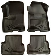 2008-2011 Ford Focus Husky WeatherBeater Combination Front and Back Seat Floor Liners – Black