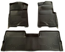 2009 Ford F150 Super Crew Cab Husky WeatherBeater Combination Front and Back Seat Floor Liners – Black