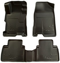 2008-2011 Honda Accord Sedan Husky WeatherBeater Combination Front and Back Seat Floor Liners – Black