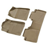 2007-2009 Toyota Camry Husky WeatherBeater Combination Front and Back Seat Floor Liners – Tan