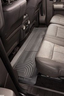 2011-2012 Ford F250 Super Cab, 2011-2012 Ford F350 Super Cab, With Out Manuel Transmission Husky WeatherBeater Combination Front and Back Seat Floor Liners – Grey 