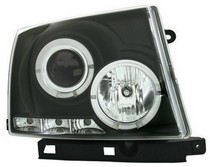 97-00 Toyota Tacoma In Pro Car Wear Head Lamps, Projector - Black Housing / Clear Projector