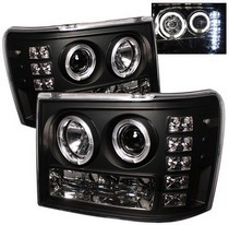 07-10 GMC Sierra In Pro Car Wear Head Lamps, Projector W/ Rings - Black