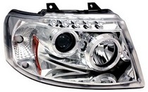 03-06 Ford Expedition  In Pro Car Wear Head Lamps, Projector W/ Rings - Chrome