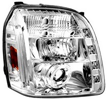 07-14 GMC Yukon XL In Pro Car Wear Head Lamps Projector with Rings - Chrome