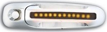 02-06 Dodge Ram Pickup, 05-10 Dodge Dakota In Pro Car Wear LED Door Handle, Front, Chrome (2ps/set) - Amber LED/Smoke Lens - Both Sides Key Hole