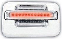 04-08 Ford F150, 07-08 Ford Explorer Sport Trac, 08-10 Ford F250, 08-10 Ford F350 In Pro Car Wear LED Tailgate Handle, Chrome - Red LED / Clear Lens