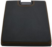 07-13 Cadillac Escalade In Pro Car Wear Console Lid - Front Center, Black with Gold Stitching