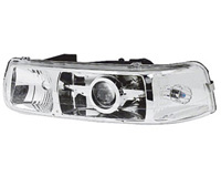 00-04 Chevrolet Suburban, 00-04 Chevrolet Tahoe, 99-02 Chevrolet Silverado In Pro Car Wear Headlights - Projectors (Crystal Clear)