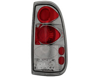 97-03 Ford F-150 Styleside, 97-03 Ford F-250 LD Styleside, 99-06 Ford Super Duty In Pro Car Wear Tail Lights - Platinum Smoke