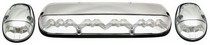 99-06 Chevrolet Silverado, 99-06 GMC Sierra In Pro Car Wear Cab Roof Lights, LED - Crystal Clear - W/Chrome Base(3ps)