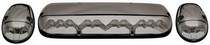 99-06 Chevrolet Silverado, 99-06 GMC Sierra In Pro Car Wear Cab Roof Lights, LED - Platinum Smoke - W/Chrome Base(3ps)