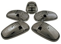 99-02 Dodge Ram Pickup In Pro Car Wear Cab Roof Lights, LED - Platinum Smoke - W/Chrome Base(5ps)