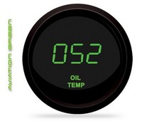 All Vehicles (Universal) Intellitronix LED Digital Oil Temperature Gauge - Green