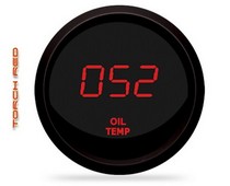All Vehicles (Universal) Intellitronix LED Digital Oil Temperature Gauge - Red