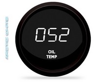 All Vehicles (Universal) Intellitronix LED Digital Oil Temperature Gauge - White