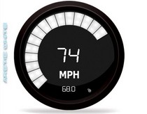 All Vehicles (Universal) Intellitronix LED Digital/Bargraph Memory Speedometer - White