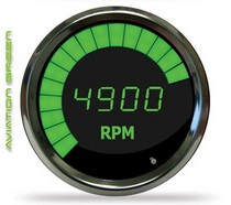 All Vehicles (Universal) Intellitronix LED Digital/Bargraph Memory Tachometer - Chrome - Green