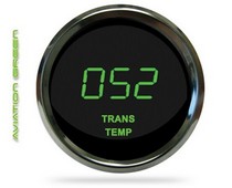 All Vehicles (Universal) Intellitronix LED Digital Transmission Temperature - Chrome - Green