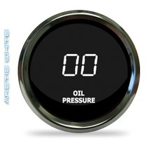 All Vehicles (Universal) Intellitronix LED Digital Oil Pressure Gauge - Chrome - White