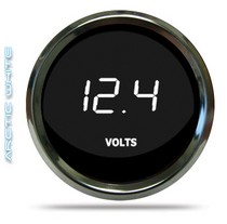 All Vehicles (Universal) Intellitronix LED Digital Voltmeter - Chrome - White
