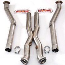 97-04 Chevrolet Corvette C5 5.7L LS1 Kook's Off Road X-Pipe - Stainless Steel - 3' x 3'