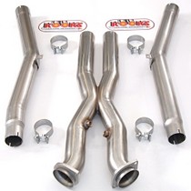 09-12 Chevrolet Corvette C6 LS2/LS3 6.0L/6.2L Kook's Off Road X-Pipe - Stainless Steel - 3' x 3'