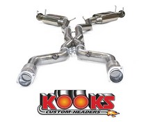 09-12 Chevrolet Corvette C6 LS2/LS3 6.0L/6.2L Kook's Catted X-Pipe System - Stainless Steel - 3' x 3'