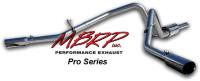 04-07 F-250 Super Duty, 04-07 F-350 Super Duty MBRP Exhaust System - Pro Series (Cat Back Dual Split Side Exit Exhaust System) (T304 Stainless Steel) (Includes Muffler, Tailpipe, Exhaust Tip)