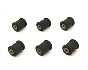 90-93 Miata Megan Racing Rear Up Arm Bush and Knuckle Bush - Hardened Rubber (6 Pieces)