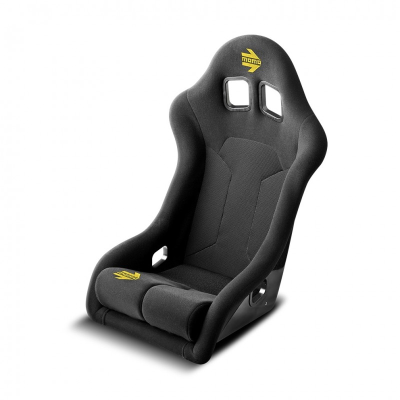 Universal (can work on all vehicles) MOMO Seat - Supercup, FIA 8855-1999, Black Hardshell