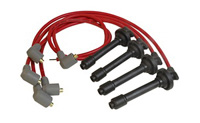 94-01 Integra, 94-97 Civic Del Sol MSD Ignition Custom Spark Plug Wire Set - Red Super Conductor 8.5mm