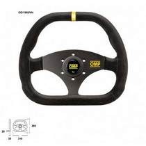 Universal OMP Kubic Steering Wheel- Black Suede Leather
