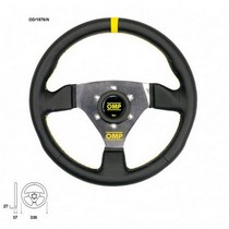Universal OMP Trecento Steering Wheel in Black Smooth Leather
