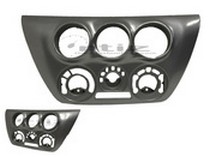 2003-2007 MITSUBISHI EVOLUTION/LANCER Ortiz Custom Pods Triple Radio Trim Gauge Pod - 60mm, Silver