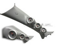 2008-2015 MITSUBISHI EVOLUTION/LANCER Ortiz Custom Pods Triple Pillar Gauge Pod - 52mm, Gray, OEM