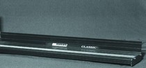 1997-2001 Chevrolet Express 135-inches WB 40-inches Driver/100-inches Pass, 1997-2001 GMC Savana 135-inches WB 40-inches Driver/100-inches Pass Owens ClassicPro Series Running Boards (4-Inch Bright Extruded Aluminum) 135-inches WB 40-inches Driver/100-inches Pass W/O Cladding
