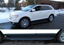 2008-2011 Ford Edge (N/A Sport model) , 2008-2011 Lincoln MKX (except Sport model)  Owens Premier Series Custom Molded ABS Running Boards (except Sport model)