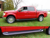 2009-2011 Ford F150 Light Duty Pickup Super Crew Cab with flares boards only Owens Premier Series Custom Molded ABS Running Boards order brackets 10-1079