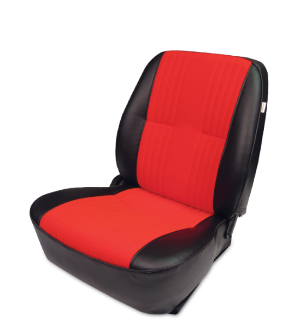 All Jeeps (Universal), Universal - Fits All Vehicles Procar Racing Seat - Pro 90 Low Back Series 1400, Black Vinyl Trim, Red Velour Insert (Left)                                            
